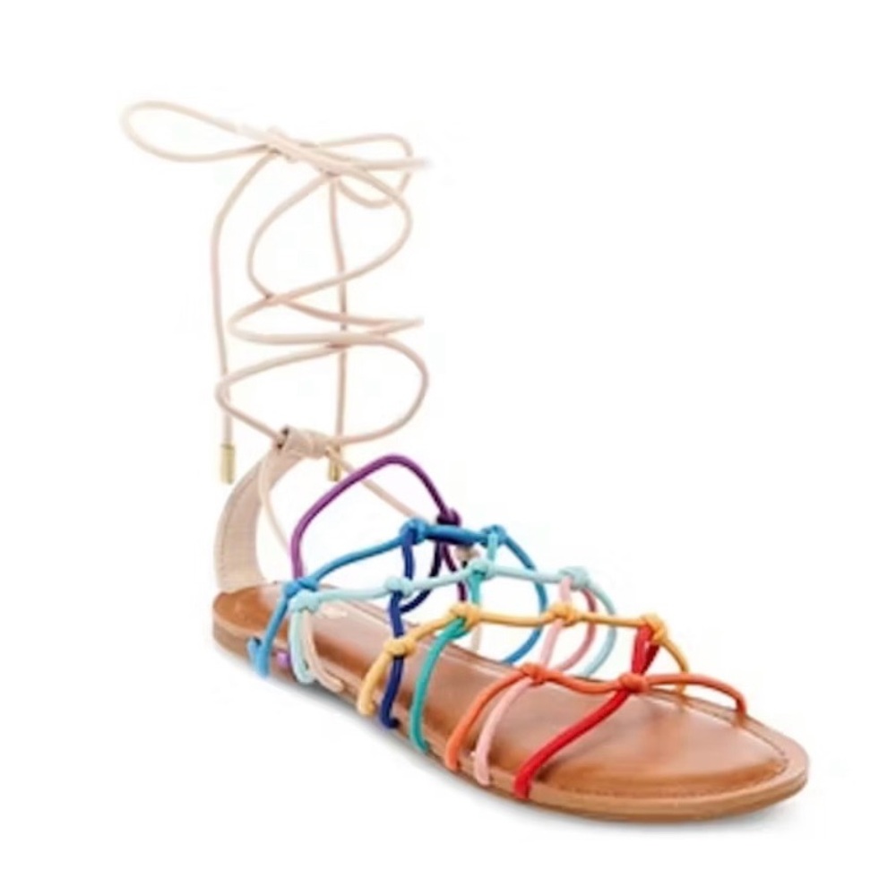 Mossimo Supply Co. Women's Rainbow 🌈 Lace-Up Gladiator Sandals